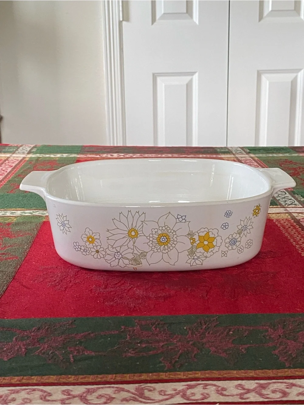 Vintage Corning Ware A-2-B Floral Bouquet 2qt Casserole Baking Dish Daisy Design